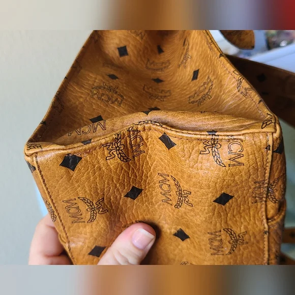 Vintage MCM Cognac Leather Tote Bag - Picture 7 of 13